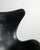 Animal Skin Early Mid-Century Danish Black Leather 3317 / Egg Armchair by Arne Jacobsen for Fritz Hansen, 1964 For Sale - Image 7 of 10