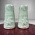 Small Vintage Japanese Celadon Ikebana Vases with Bamboo Relief, 1940s, Set of 2 For Sale - Image 9 of 9