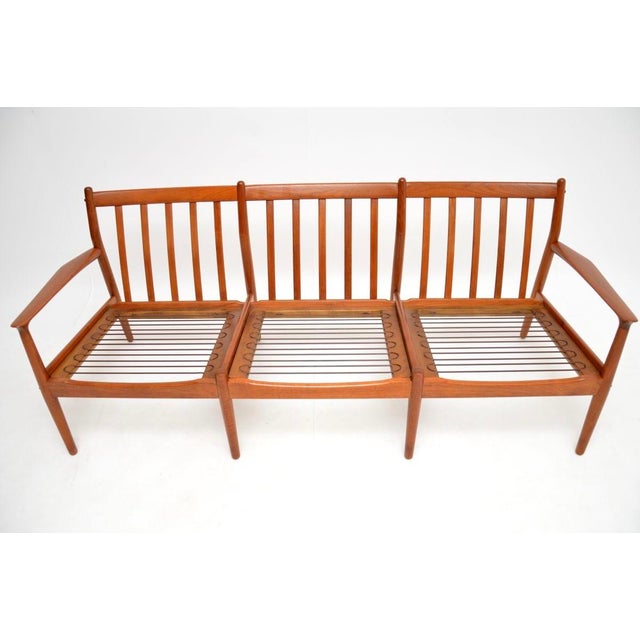 Danish Teak Sofa attributed to Svend Age Eriksen for Glostrup, 1960s For Sale - Image 9 of 12