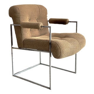 Thin Line Dining or Occasional Chair Attributed to Milo Baughman for Thayer Coggin For Sale
