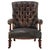 A distinguished English library armchair by Gillows, branded as shown. Crafted in walnut, the chair features a deep,...