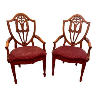 Arm Chairs Bernhardt Dining Hepplewhite Shield Back Vintage Dining Room For Sale