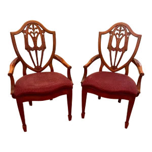 Arm Chairs Bernhardt Dining Hepplewhite Shield Back Vintage Dining Room