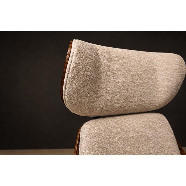 Carlo Fongaro - Tall Dinamarquesa Swivel Chair in Rosewood & Chenille, 1960s For Sale - Image 14 of 18