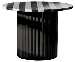 Striped Marble Table 60 by Lisette Rützou