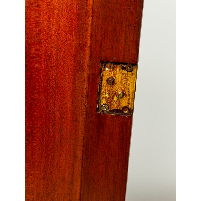 Mid-Century British Mahogany Indoor Post Mail Sentry Box Cabinet With Lock and Key For Sale - Image 15 of 18