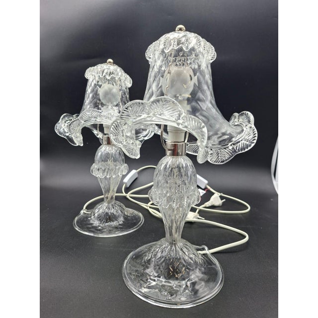 Murano Glass Lamps from Made Murano Glass, 1980, Set of 2 For Sale - Image 14 of 15