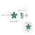Handcrafted 5.02 Ct Natural Green Emerald Floral Cluster Stud Earrings 2 Pieces For Sale - Image 9 of 13
