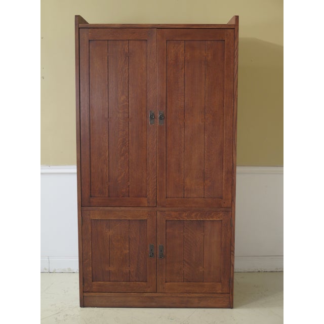 Stickley Mission Oak Arts Crafts Tv Wardrobe Cabinet Chairish