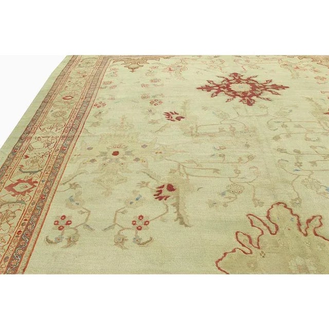 1910s Antique Persian Sultanabad Area Rug 13’0″ X 14’10” For Sale In Dallas - Image 6 of 12