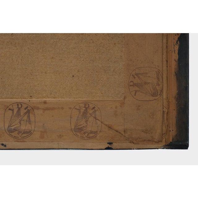 Framed Artwork on Silk of a Chinese Waterside Tea House, France, 1910 For Sale - Image 9 of 11