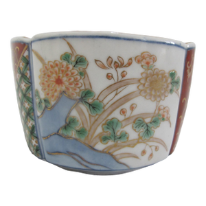 Japanese Imari Floral Porcelain Soba Choko Noodle Cup or Bowl