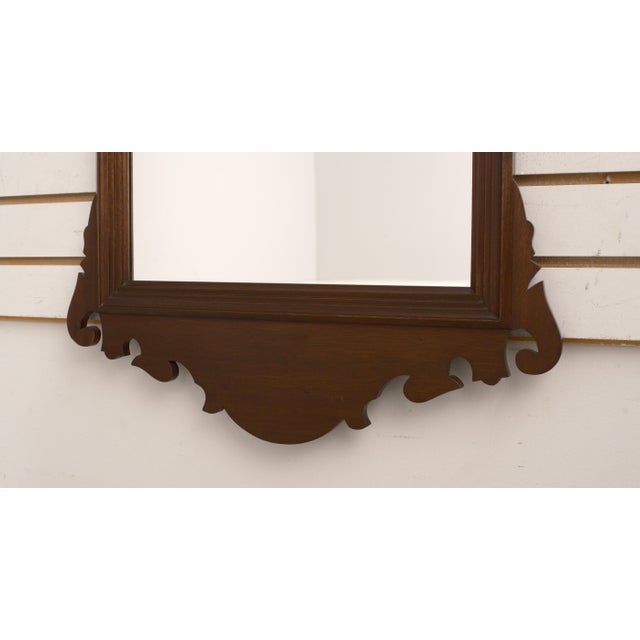 1980s Mahogany Chippendale Style Hanging Mirror For Sale - Image 5 of 10