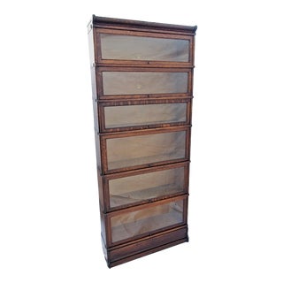Antique Tall Macey Quarter Sawn Oak Barrister Lawyer Bookcase 6 Stacks For Sale