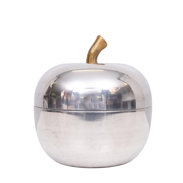 Metal Aluminum Apple Ice Bucket, Italy, 1970s For Sale - Image 7 of 9