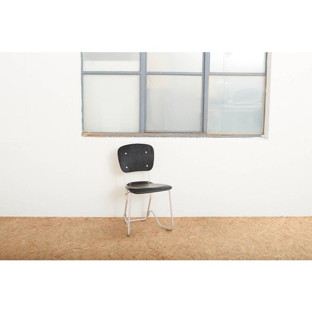 Alu Flex Chair in Aluminum Frame and Black Plywood Seat and Back from Armin Wirth, 1951 For Sale - Image 14 of 15