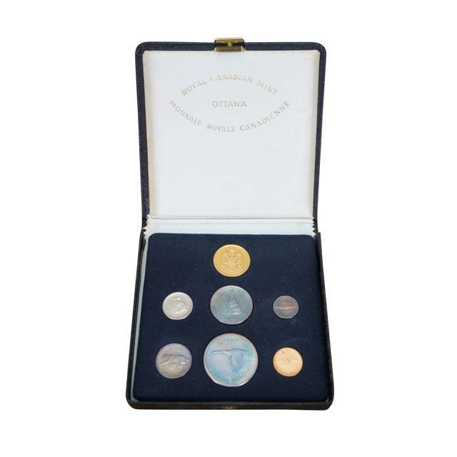 Mid century, circa 1967 Canadian Confederation Centennial 7-Coin Proof Set, featuring all circulating denominations from...
