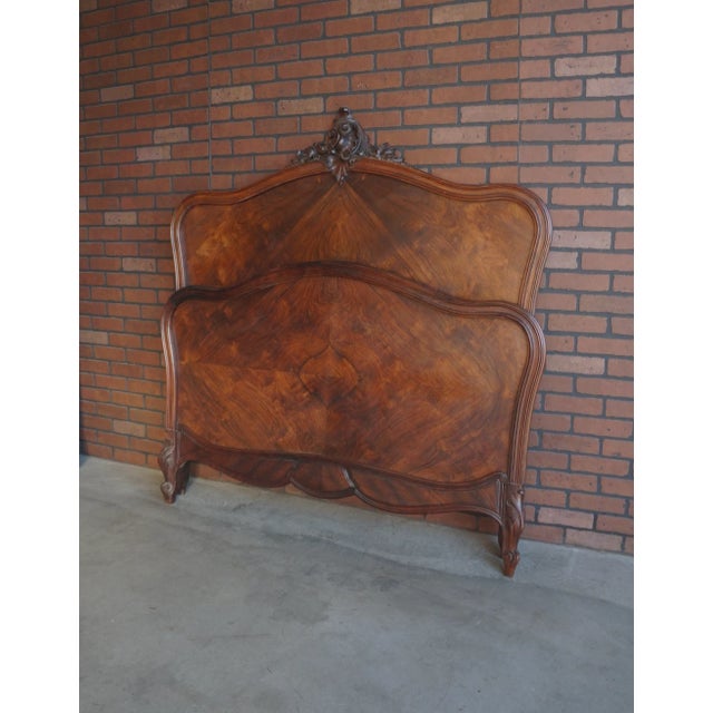Wood Antique French Rococo Bed For Sale - Image 7 of 7