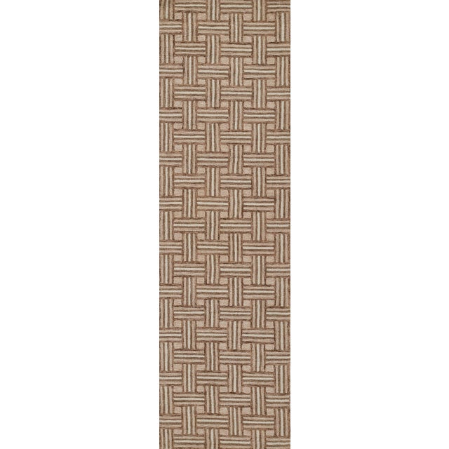 Textile Erin Gates by Momeni Abbot Neutral Basket Pattern Wool Rug 9' X 12' For Sale - Image 7 of 11