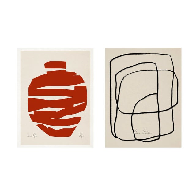 Contemporary Minimalist Abstract Giclee Prints - a Pair For Sale - Image 4 of 4