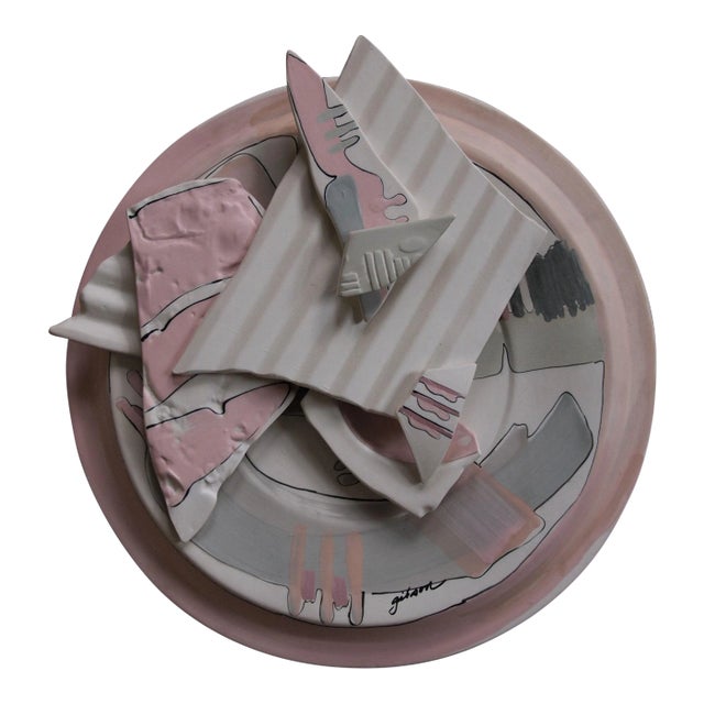 Vintage Gibson Studio Pottery Ceramic Wall Charger For Sale