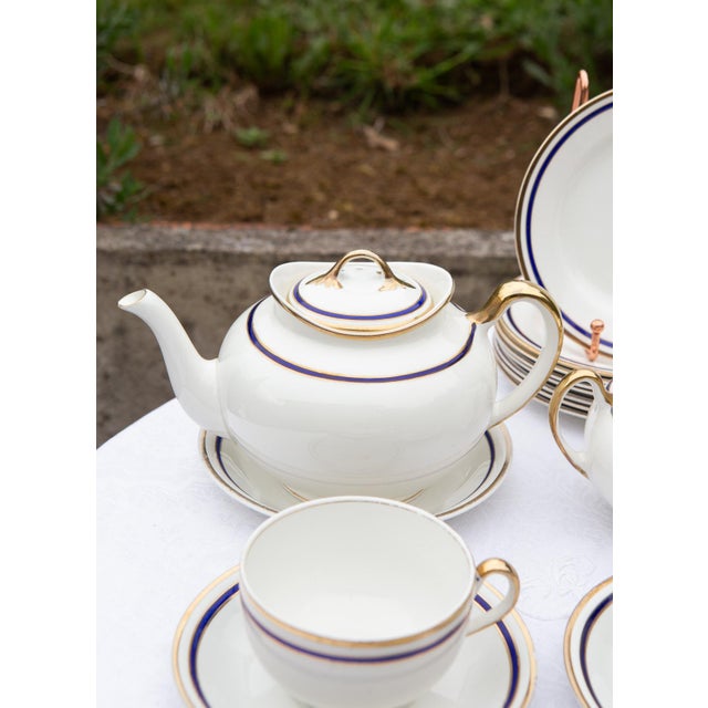 Antique English Earthenware Tea Set from J. & G. Meakin, 1920s, Set of 23 For Sale - Image 3 of 8