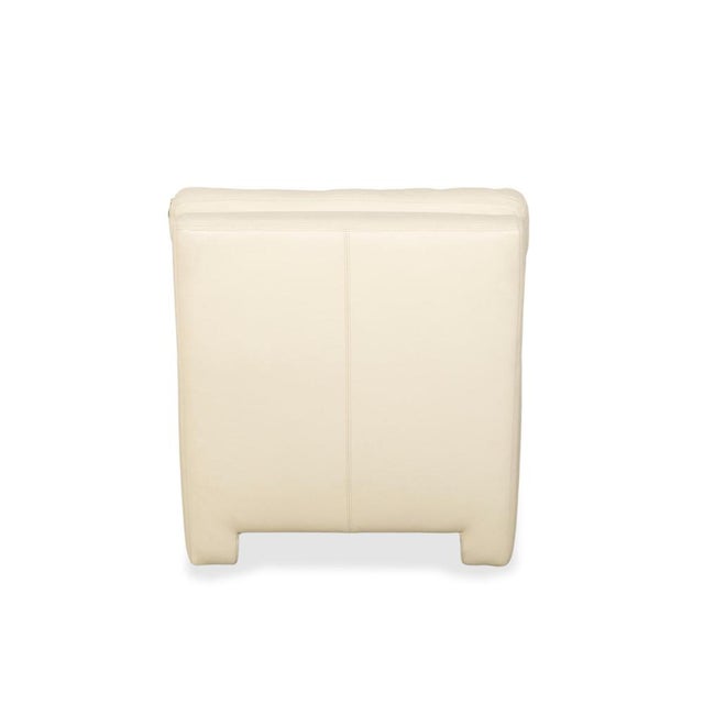 Cream Leather Armchair from Musterring For Sale - Image 13 of 15