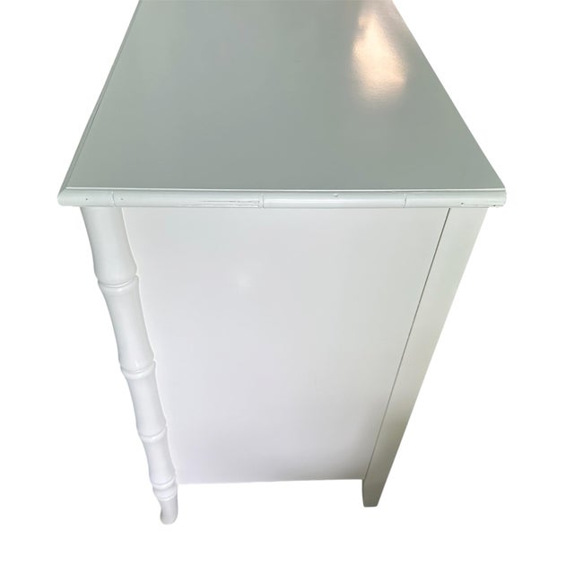 Hollywood Regency 1970s Faux Bamboo Buffet / Server For Sale - Image 3 of 8