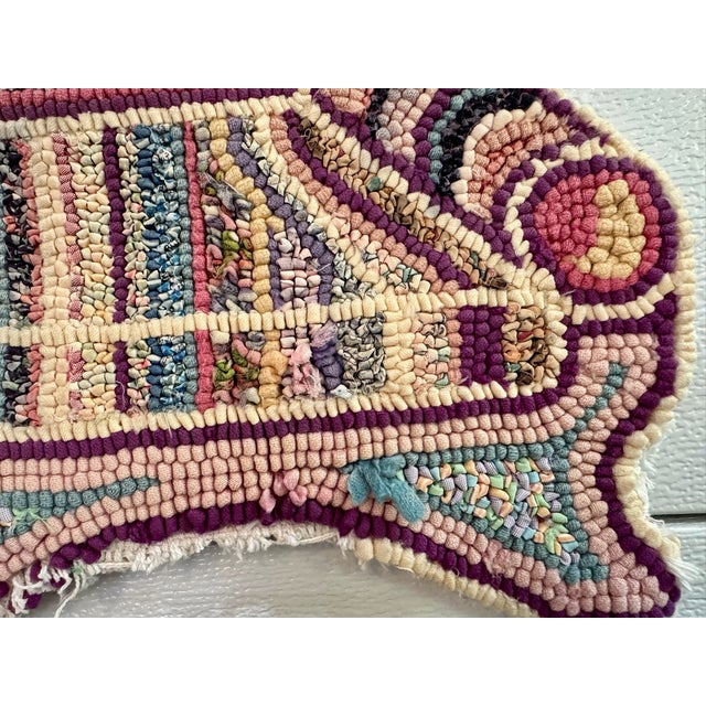 Late 20th Century Late 20th Century Judy Knipe Hooked Fiber Art Wall Sculpture Sofa Form Postmodern Textile For Sale - Image 5 of 8