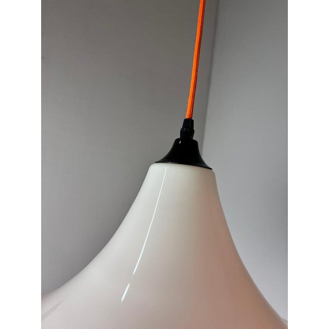 White and Orange Plastic Pendant, Denmark For Sale - Image 9 of 11
