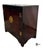 Chinoiserie Vintage White Furniture Chinoiserie Style Burl Wood & Lacquer Storage Cabinet / Nightstand For Sale - Image 3 of 11