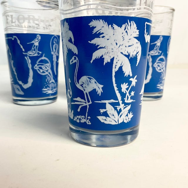 1970s Vintage Palm Beach Coastal Chic Florida Whiskey Glasses - Set of 6. For Sale - Image 6 of 8