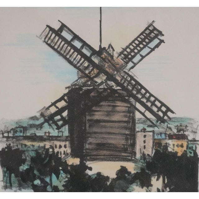 Maurice Utrillo, The Galette Mill, Original Signed Lithograph For Sale - Image 5 of 8