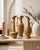 Set of 3 Royal Haeger Ewer Vases, Gold Ceramic Pottery Pitcher Set, Mid Century Old World Mantel Decor For Sale - Image 6 of 18