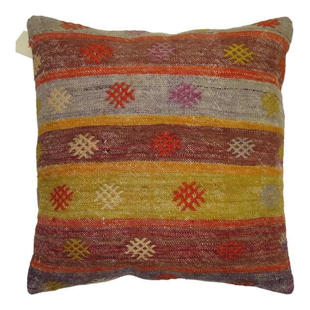 Mid 20th Century Kilim Turkish Pillow For Sale