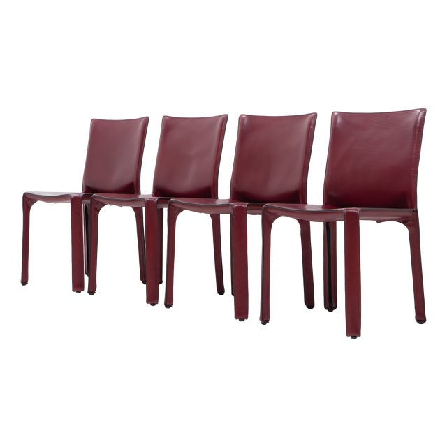 Cab 412 Chairs by Mario Bellini for Cassina, 1990s, Set of 4 For Sale