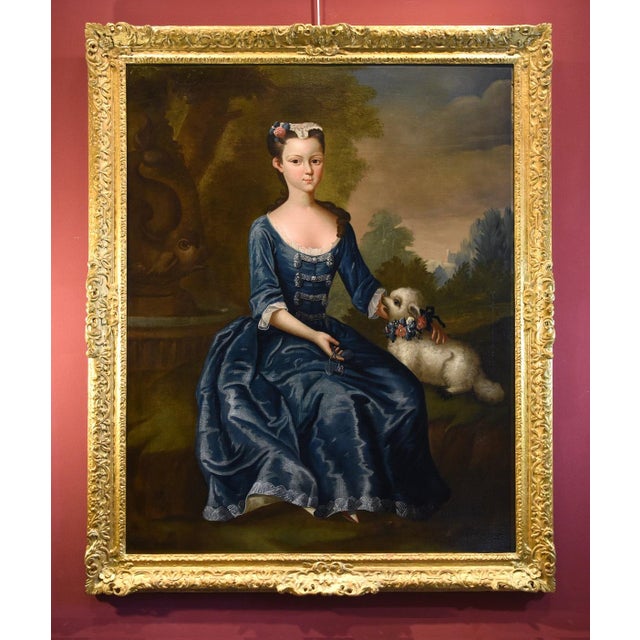 After George Knapton, Portrait of Lady, 1750, Oil on Canvas, Framed For Sale - Image 16 of 16