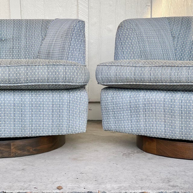 1960s 1960s Milo Baughman Style Barrel Chairs For Sale - Image 5 of 12
