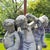 1990s Henri Studio Concrete Sculpture Statue Trio of Cherubs For Sale - Image 4 of 18