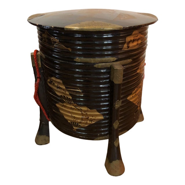 Antique Lacquered Wooden Hokai Box, 1830 For Sale