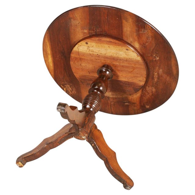Italian Walnut Tripod Table, 1920s For Sale - Image 3 of 6