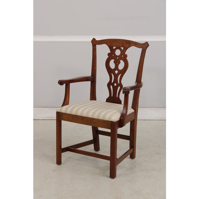 Age: Approx. 40 Years Old Details: Fine Carved Details High Quality Construction 18 C. Design Chippendale Style Stretcher...