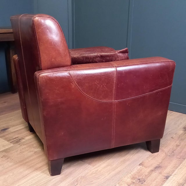 Cowhide Club Armchair, 1980s For Sale - Image 6 of 12