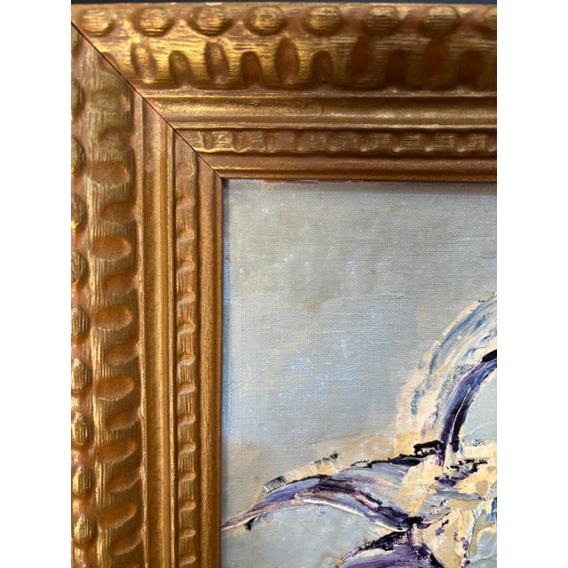Vintage Abstract Seascape Oil Painting For Sale - Image 10 of 11