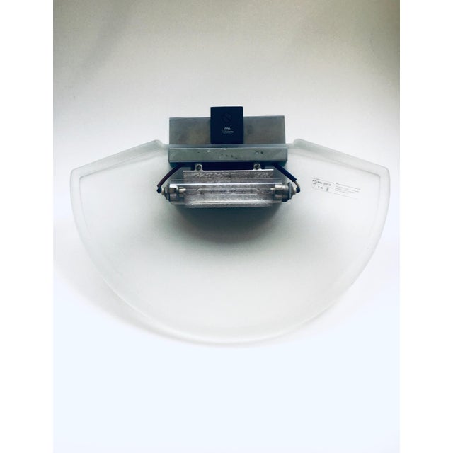 Postmodern Frosted Glass Sconce Wall Lamp from Metalarte, Spain, 1980s For Sale - Image 17 of 18