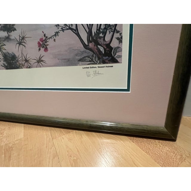 Printmaking Materials Mid 20th Century "The Pink House" Limited Edition Lithograph Stewart Holmes #632/700 Signed For Sale - Image 7 of 8
