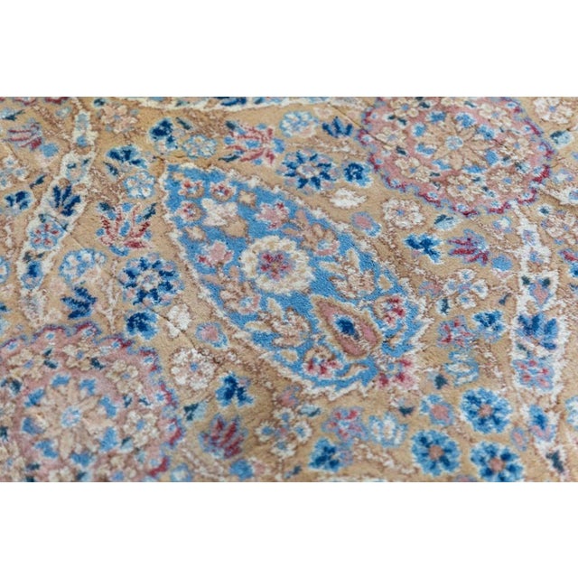 Beige Middle Eastern Hand-Knotted Middle Eastern Kerman Rug For Sale - Image 8 of 16