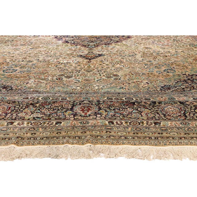 Vintage Chinese Qum Rug, 12'00 X 17'08 For Sale - Image 4 of 10