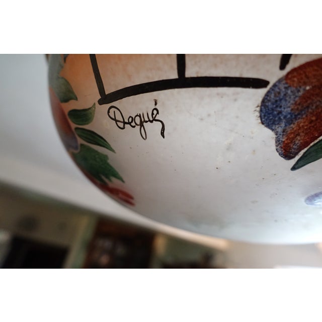 Art Deco Stained Glass Suspension Lamp by Degué from Verrerie Dart Degué, 1920s For Sale - Image 3 of 5