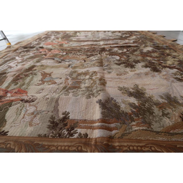 1950s, Mid-Century German Tapestry Wall Hanging 6.11' X 5.1' For Sale In New York - Image 6 of 17